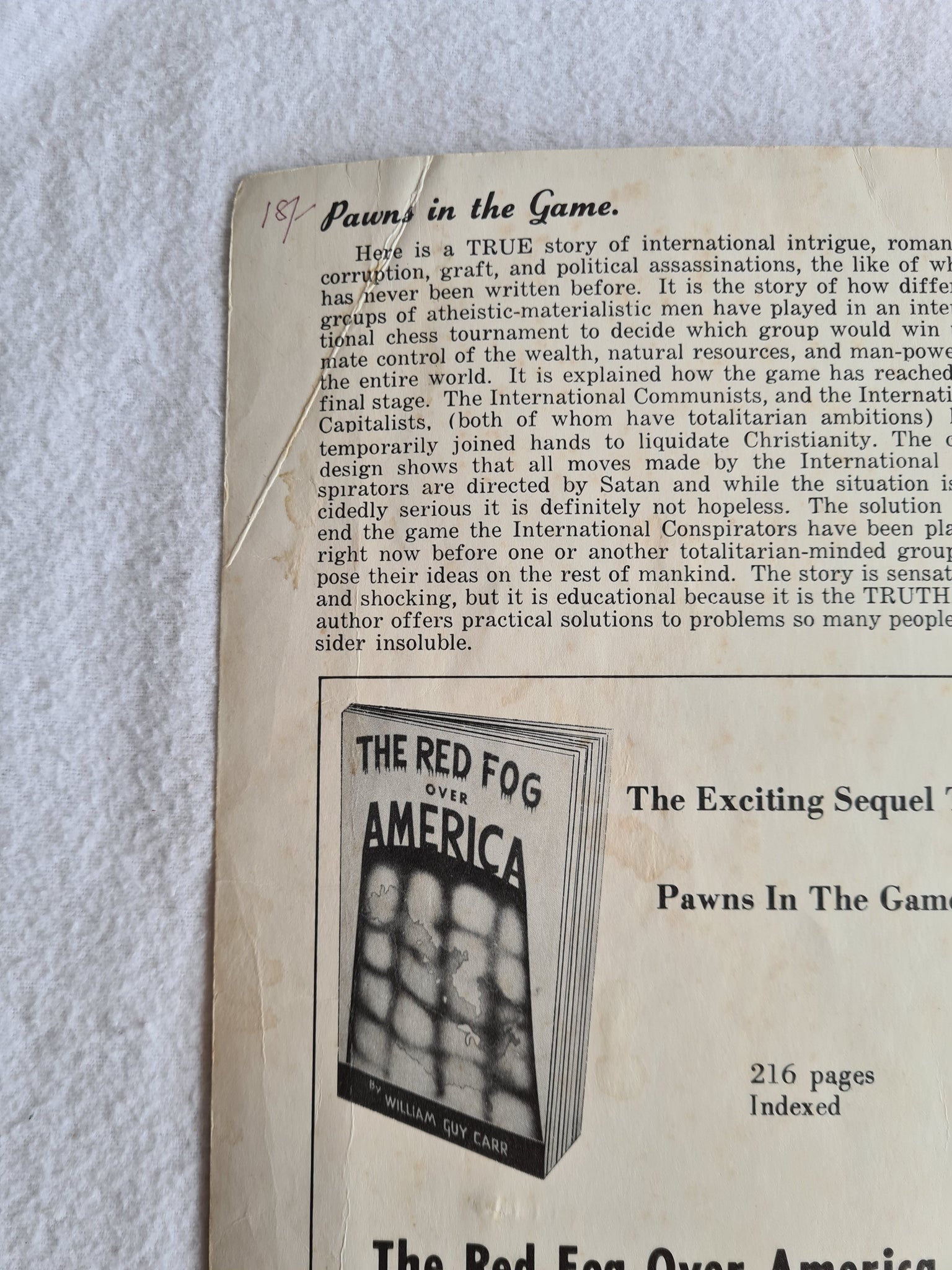 Pawns In The Game, William Guy Carr – The Book Brook